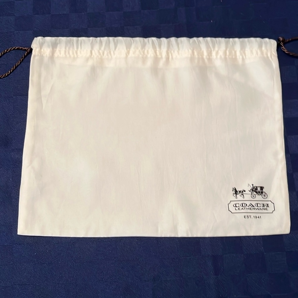 Coach small 9" x 11" satin dust bag